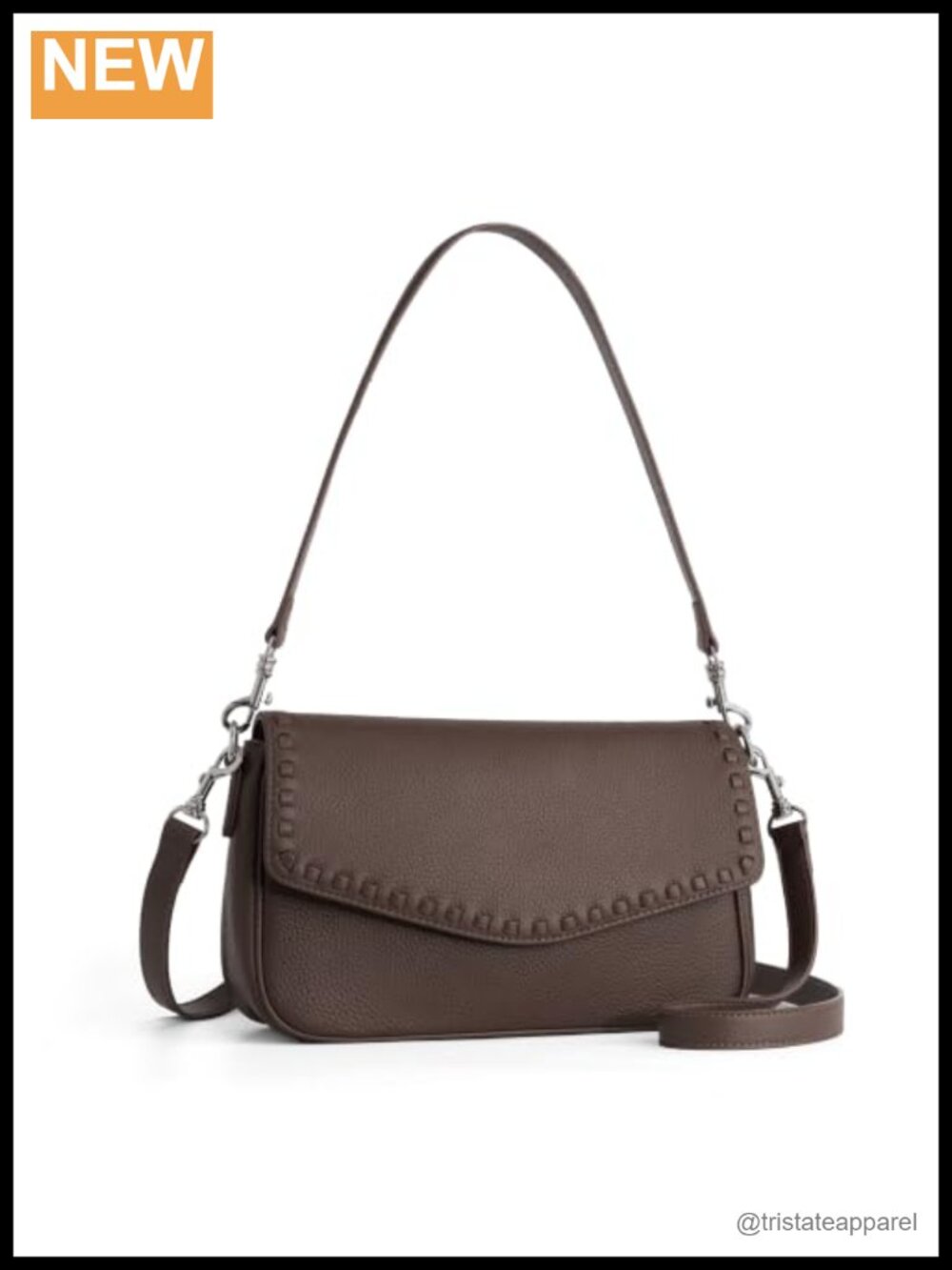 Genuine Pebble Leather Crossbody Shoulder Bag RFID Blocking